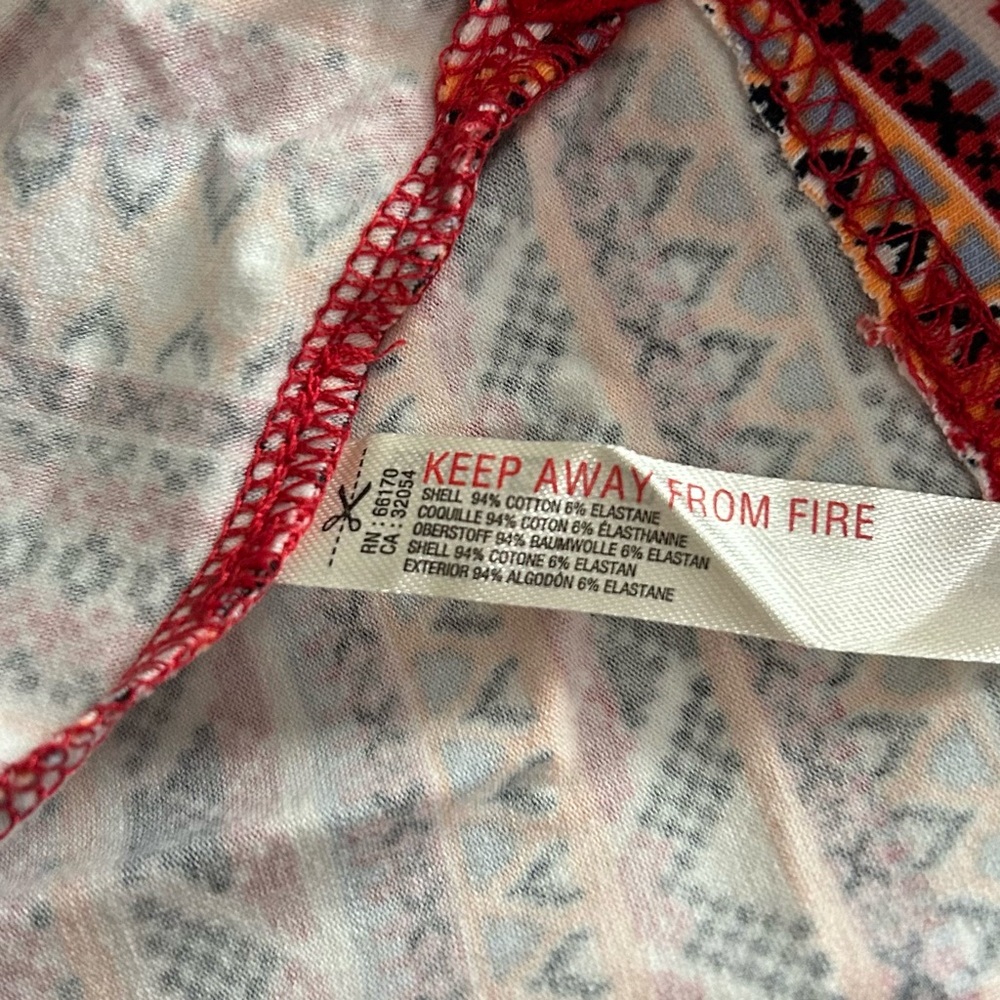 Free People Movement Hot Shot Printed Hooded Layer in Nordic Red Ridge Motif - Picture 9 of 9